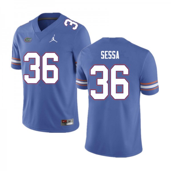 Men #36 Zack Sessa Florida Gators College Football Jerseys Blue